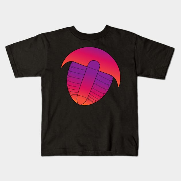 Sunset Trilobite Kids T-Shirt by Gottalottarocks